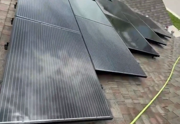 Clean solar panels on a residential rooftop in San Clemente